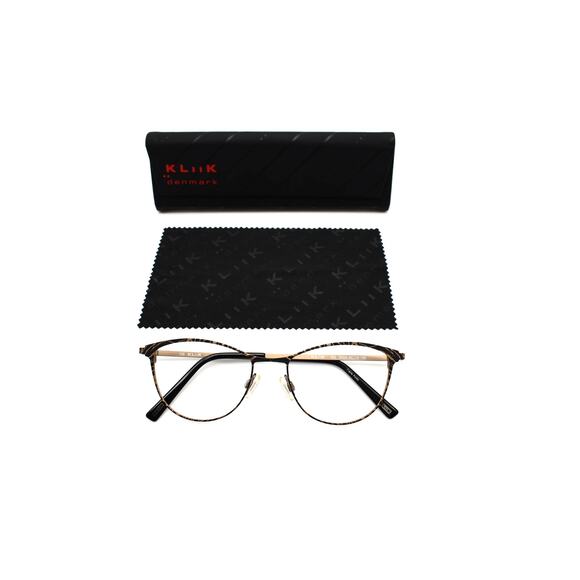 KLiiK 683 M200 49-16-135mm Black/Bronze Eyeglass FRAMES ONLY w/Case - VERY GOOD - Picture 1 of 11